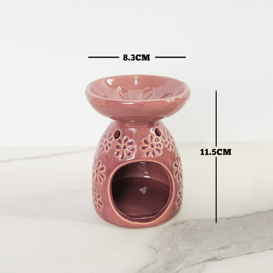 Pink Flower Ceramic Burner